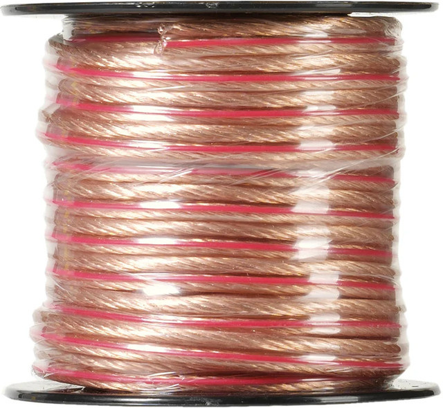 Vivanco Lautsprecherkabel auf Minispule, 2x 2,5 mm², 10m, transparent/braun - Bild 1