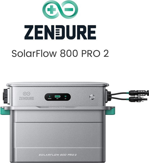 Zendure Solarflow 800 Pro 2 Solarspeicher für Balkonkraftwerke, 1,92 kWh, Grau - Bild 1