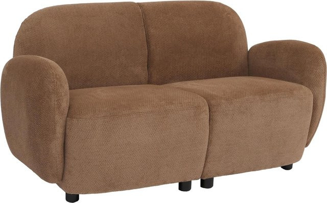 MCW 2er-Sofa P33 Loungesofa aus Chenille-Stoff in Braun mit Massivholzrahmen und Öko-Tex Zertifizierung - Bild 2