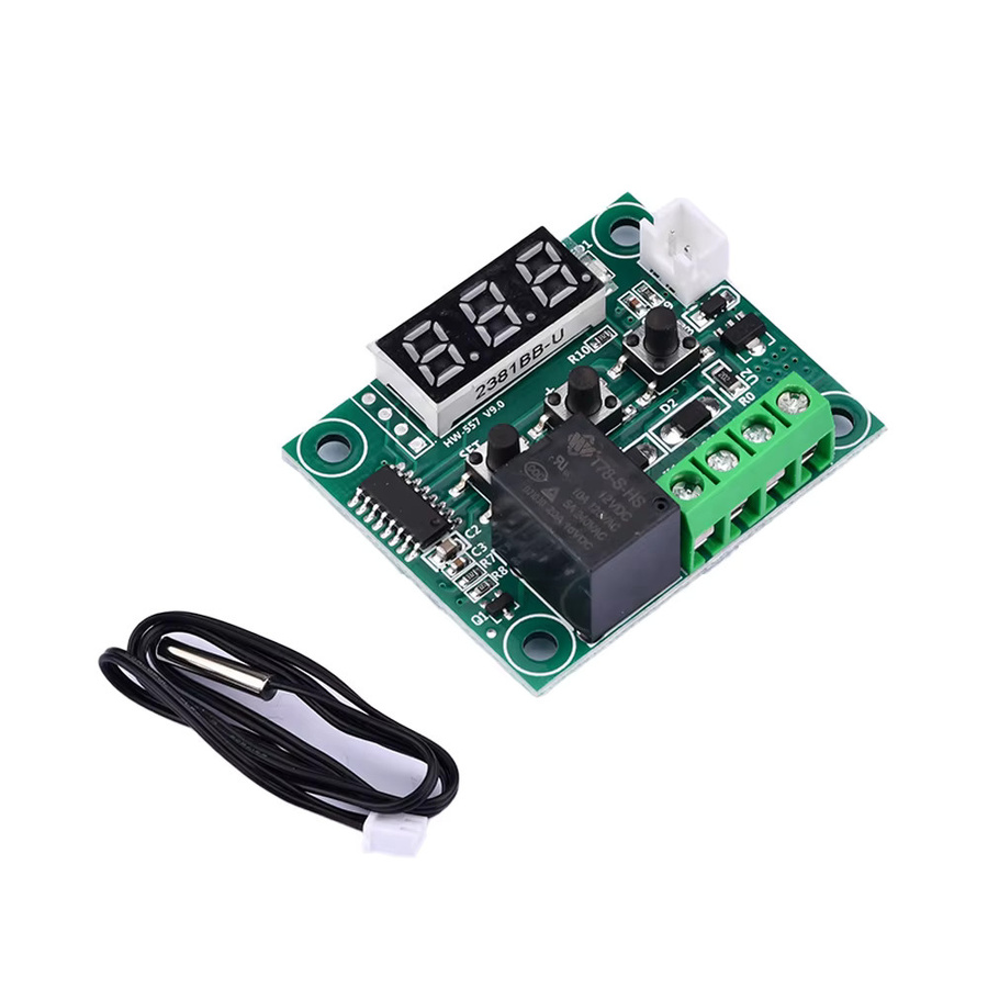 Gaqqee W1209 LED-Thermostat 12V NTC-Temperaturregler mit blauem Display und Relaisausgang - Bild 3