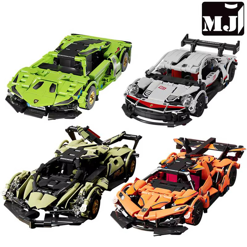 MJ BLOCK Technischer Rennwagen-Modellbausatz, Supercar-Bausteine - Bild 2