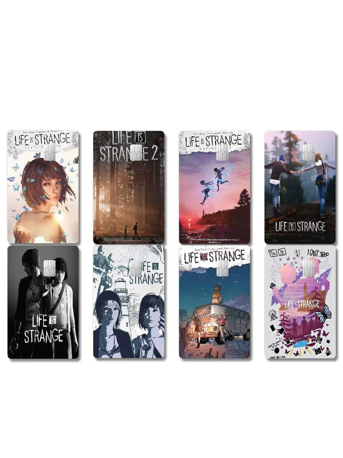 4er Set wasserfeste Anime Aufkleber Life Is Strange 2 Dekoration für Bankkarten und Buspässe in Multicolor - Bild 7