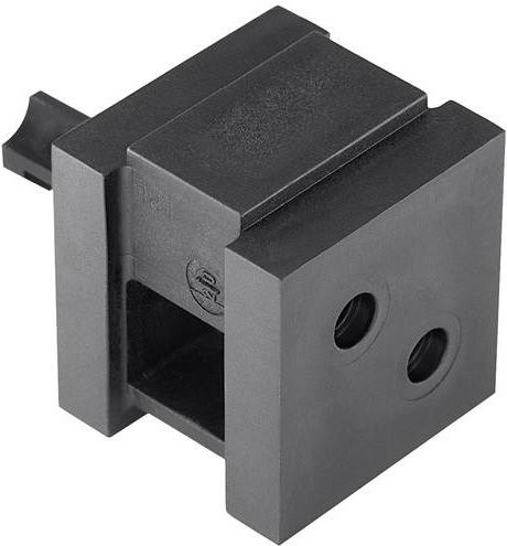 HellermannTyton Zweifachtülle VP-S_2/4-5_Ins-dbl-PL-BK aus halogenfreiem Kunststoff in Schwarz, 20 Stück - Bild 1