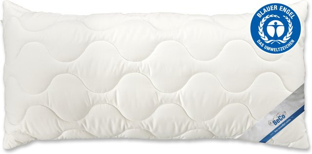 BECO Kopfkissen EcoWell aus Mikrofaser in Weiß, B/T: 80 x 40 cm - Bild 1