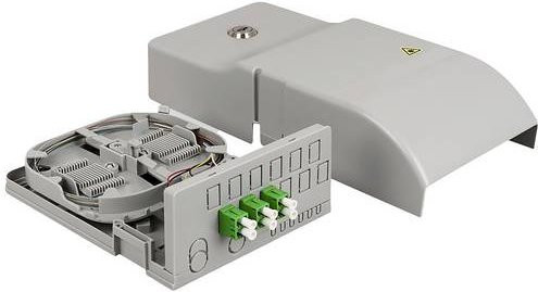 Digitus FTTH-Hausübergabepunkt DN-949103 mit 3xLC/APC Duplex OS2 in Grau - Bild 1