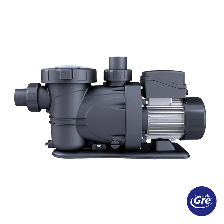Gre Selbstansaugende Pool-Filterpumpe für Sandfilteranlagen, 2 PS, bis zu 27 m³/h, Schwarz, Ø 50 mm - Bild 2