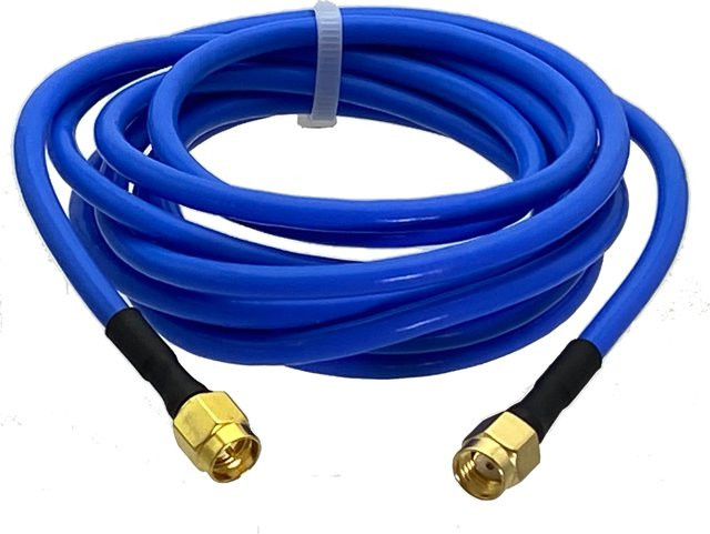 RF-Koaxialkabel Pigtail RG402 mit SMA-Stecker auf RP-SMA-Buchse, Blau, Länge: 20 m - Bild 1