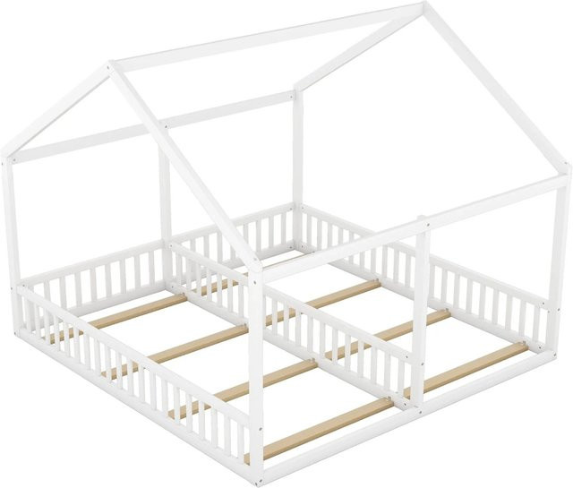 okwish Einzelbett mit 2in1 Funktion für das Kinderzimmer in Weiß, B/T/H: 90 x 200 x 187 cm - Bild 1