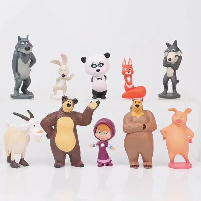 Bandai Mascha und der Bär, Actionfigur, 10-teiliges Set - Bild 1