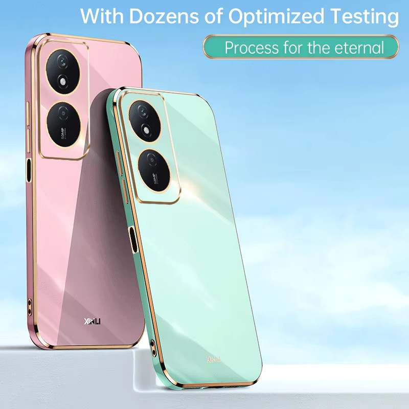 Stoßfeste Silikon Schutzhülle für Honor 90 Smart CLK NX1 und CLK-NX3 aus weichem TPU in Schwarz und Grün - Bild 2