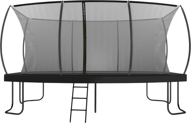 Zero Gravity Trampolin für Outdoor mit Klappnetz, Leiter und Bodenanker, B/T: 457 x 305 cm, Farbe: Schwarz/Silber/Grau - Bild 1