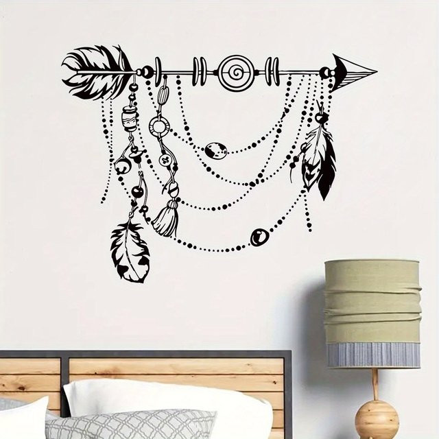 BRUP Wandaufkleber Hominid Dschungel in Schwarz, abnehmbares Wandtattoo im Boho-Natur-Stil für Schlafzimmer, Wohnzimmer und Foyer - Bild 1