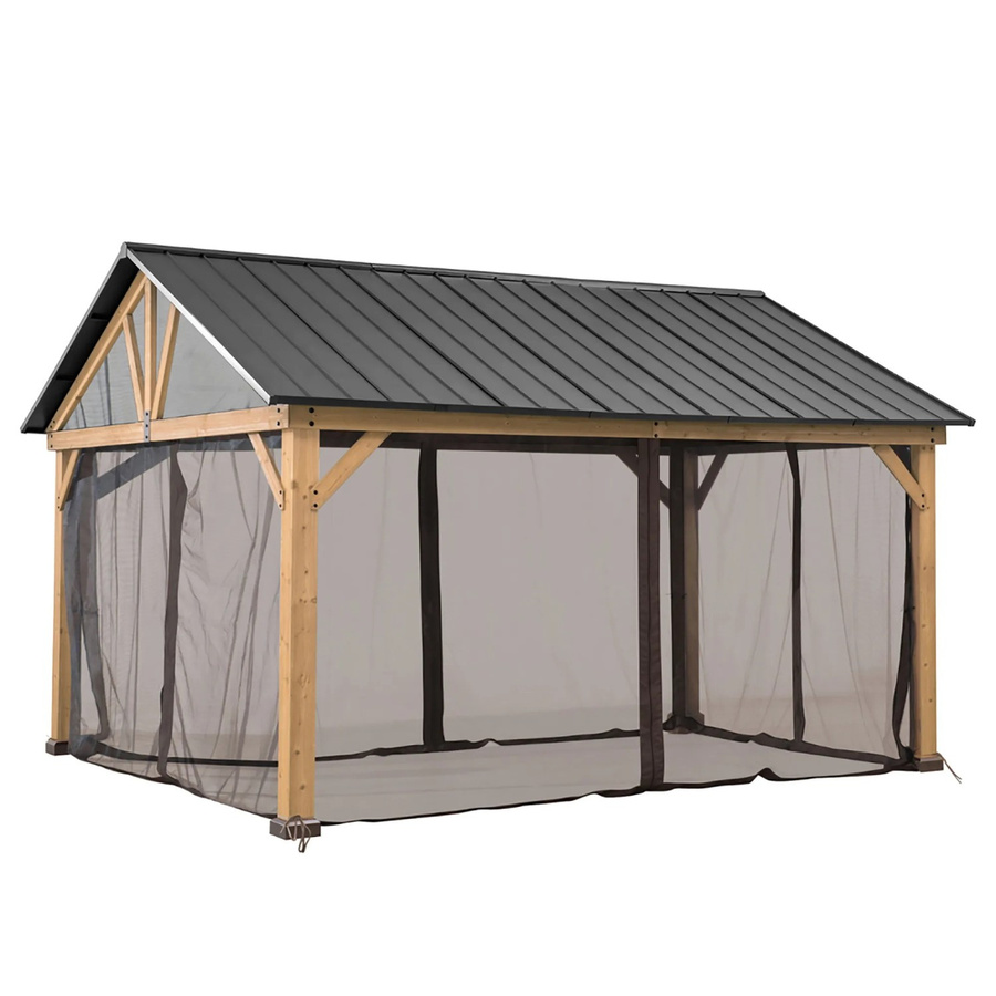 Sunjoy Insektenschutz-Netz für Zedernholz Gazebo und Holzpavillons, Breite: 404 cm, Breite: 465 cm - Bild 2