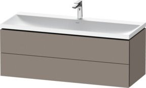 Duravit L-Cube Waschtischunterschrank in Grau Matt mit 2 Schubladen, Wandmontage, B/T/H: 120 x 48 x 48 cm - Bild 1