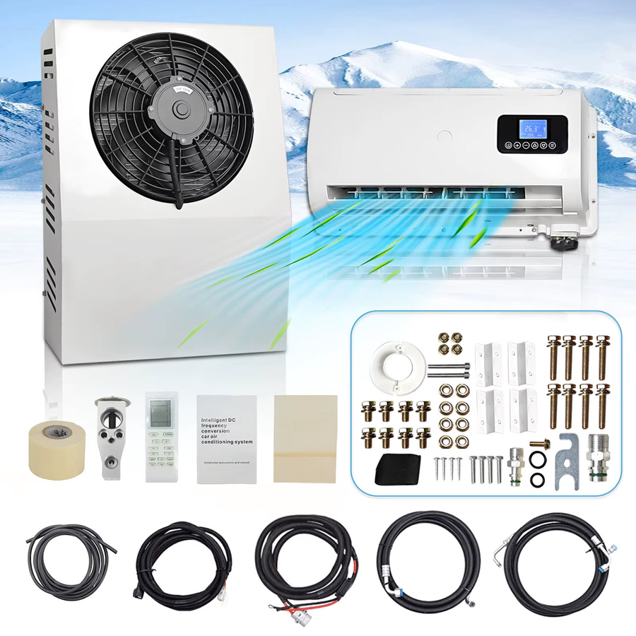 Treeligo Split-Klimaanlage für Lkw, Camper und Wohnmobile, 12 V/24 V, Weiß - Bild 3