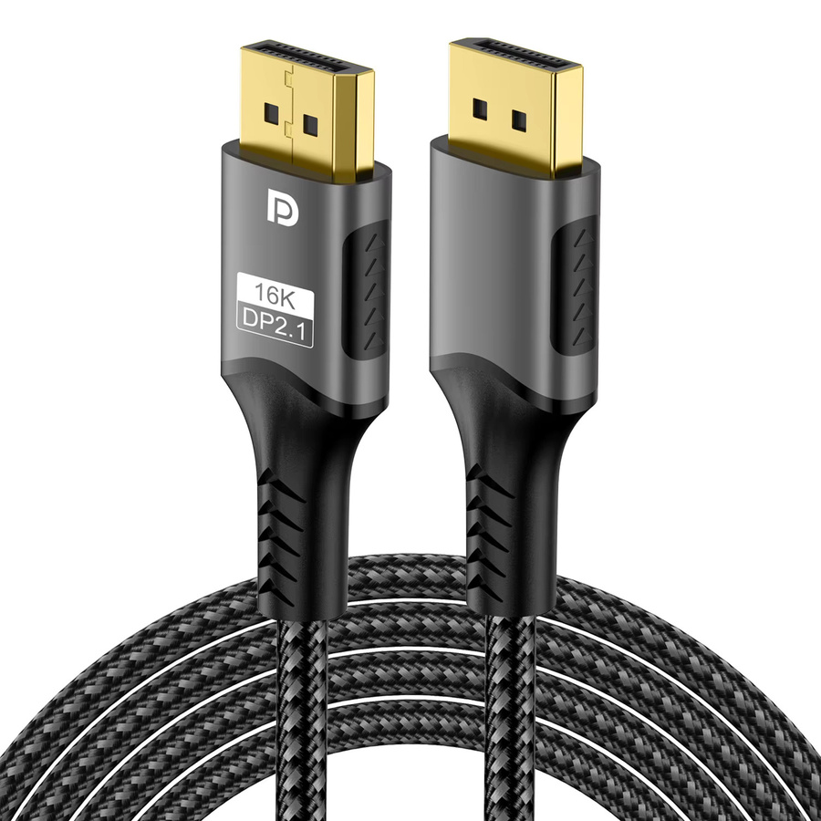 Jiansu DisplayPort 2.1 Kabel in Schwarz für 16K@30Hz, 8K@120Hz und 4K@240Hz mit 80Gbps Ultra HD Video und Audio für Laptop, TV, Xbox, Projektor und Monitor - Bild 3