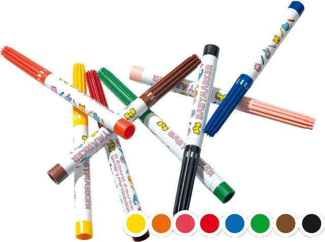 SES My First Baby Marker mit 8 Farben in Mehrfarbig - Bild 1