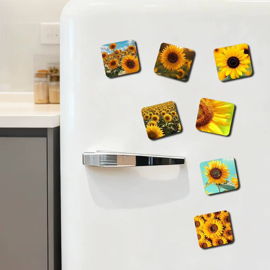 Sonnenblumen-Kühlschrankmagnet in Gelb als kreative florale Dekoration für deine Küche und dein Zuhause - Bild 5