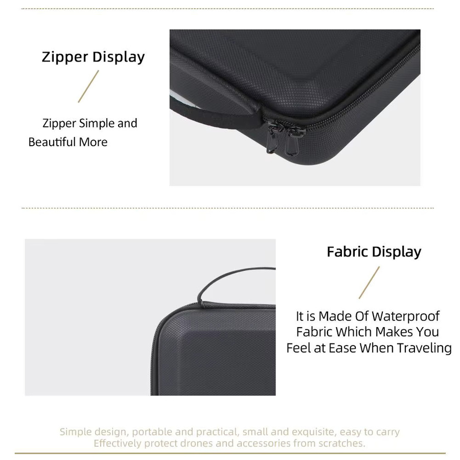 Schwarze Nylon-Aufbewahrungstasche für DJI Neo 2 und Fly More Combo zur sicheren Lagerung von Zubehör - Bild 2
