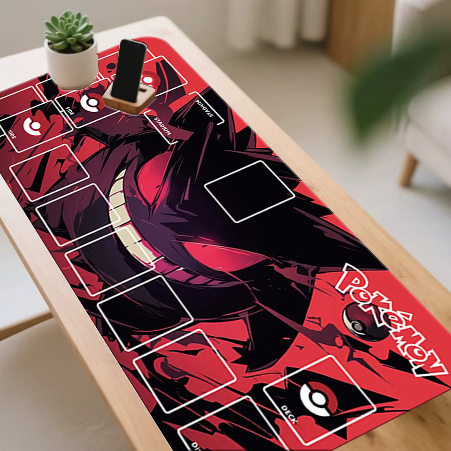 Potdemiel Pokémon Gengar TCG Spielmatte, Rot-Schwarz, mit Zonen - Bild 2