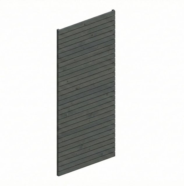 Skan Holz Carport-Seitenwand aus Fichte in Schiefergrau, Breite: 141 cm, Höhe: 330 cm - Bild 1