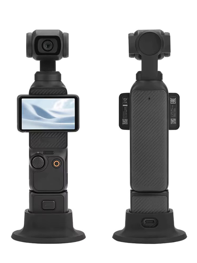 BRDRC Silikon-Basis für DJI Osmo Pocket 3 und 4, Rutschfeste Desktop-Fixierung und Kamerahalterung in Schwarz - Bild 6