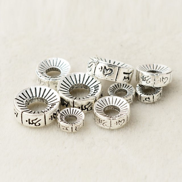 Perlen Spacer Metall, Großes Loch, Unisex - Bild 1