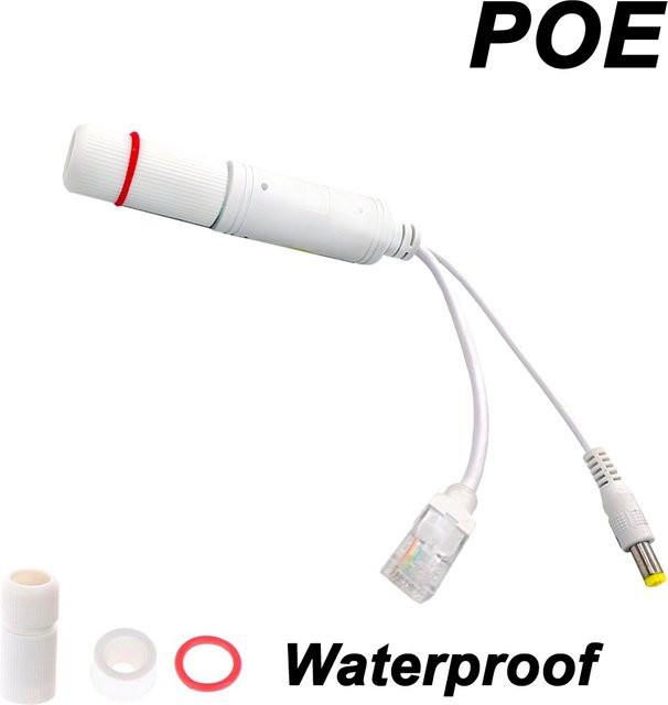 JIENUO PoE Splitter 48V bis 12V Netzteil Injektor und Extender für IP-Kameras in Weiß - Bild 1