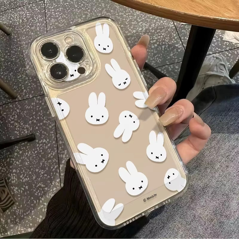 Miffy Cartoon Handyhülle aus weichem TPU in Weiß für iPhone 11 12 13 14 15 16 17 Pro Max Plus - Bild 3