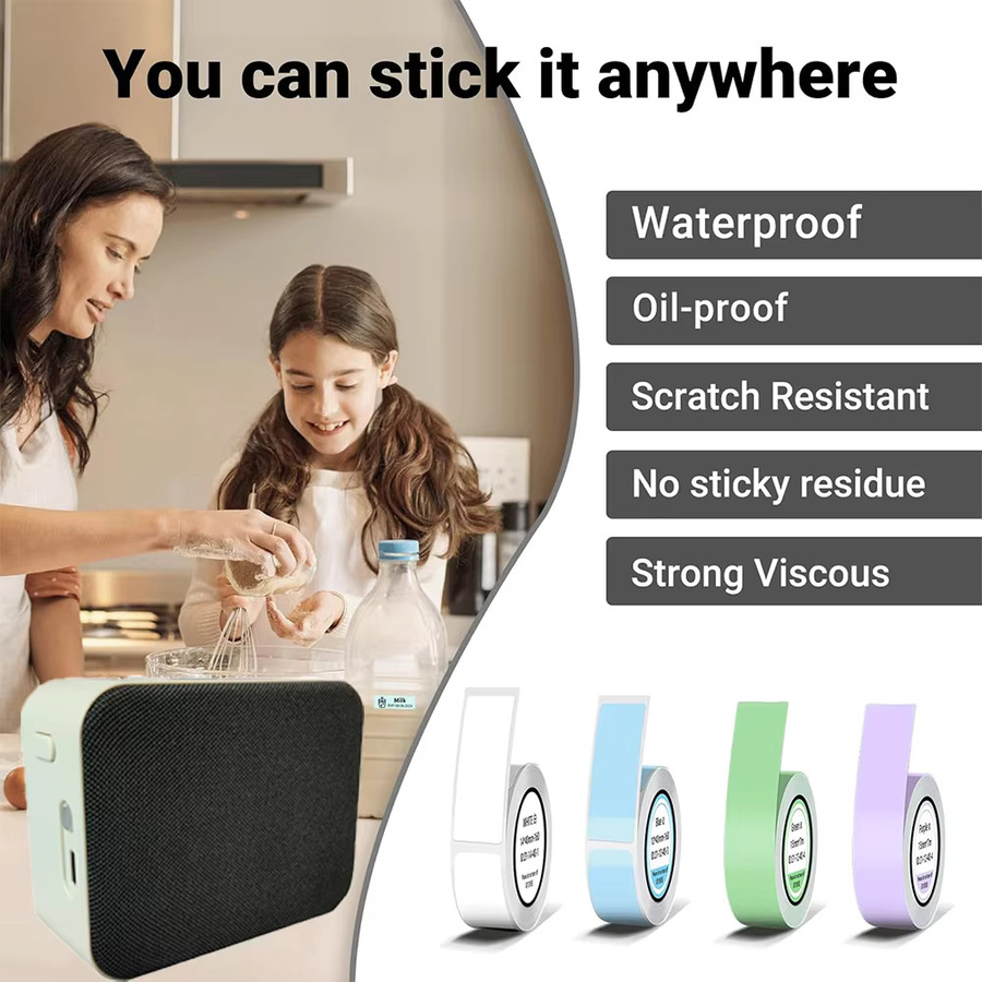 Marklife P15 Mini tragbarer Bluetooth Thermo-Etikettendrucker in Weiß für Büro und Schule - Bild 3