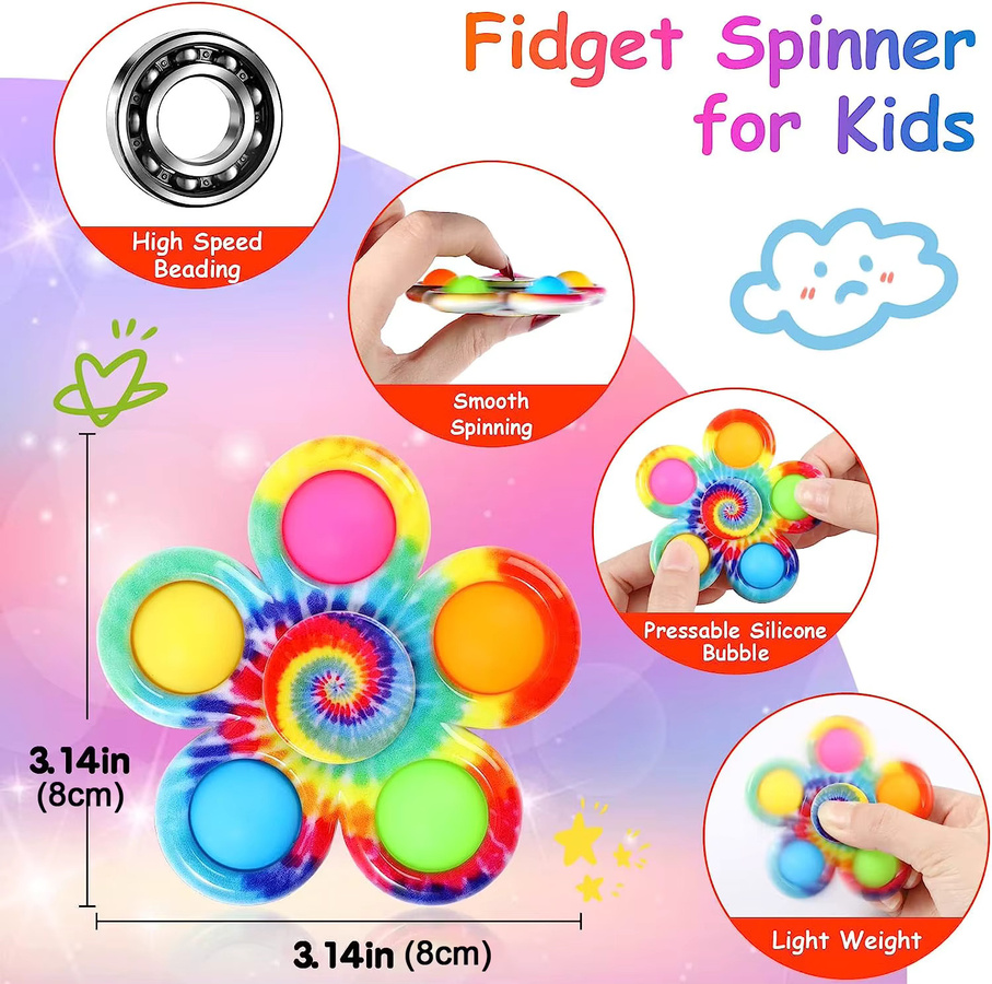 soulbao Bunte Blase Fidget Spinne Presse Blase Rad, 2-5-teiliges Set - Bild 4