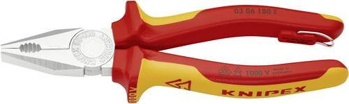 Knipex Kombizange mit VDE-isolierten Mehrkomponenten-Hüllen in Rot, Länge: 180 mm - Bild 1