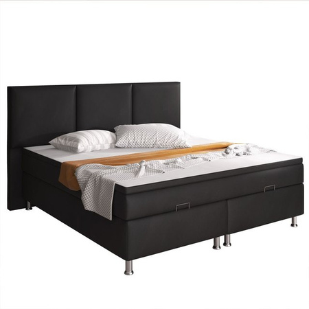 Boxspringbett Oslo von IHG mit Bettkasten und Taschenfederkern in Schwarz, B/T: 180 x 200 cm