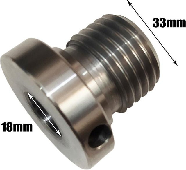 DAZZLEEX Drehfutteradapter und Schraubgewinde-Spindeladapter als Reduzierhülse für die Drechselbank in Schwarz und Silber - Bild 1