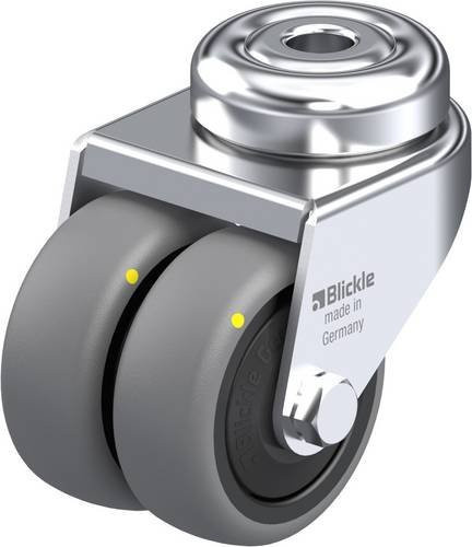 Blickle Doppel-Lenkrolle 633628LMDA-TPA 50KF-ELS in Schwarz-Grau mit 50 mm Rad-Durchmesser und 60 kg Tragfähigkeit - Bild 1