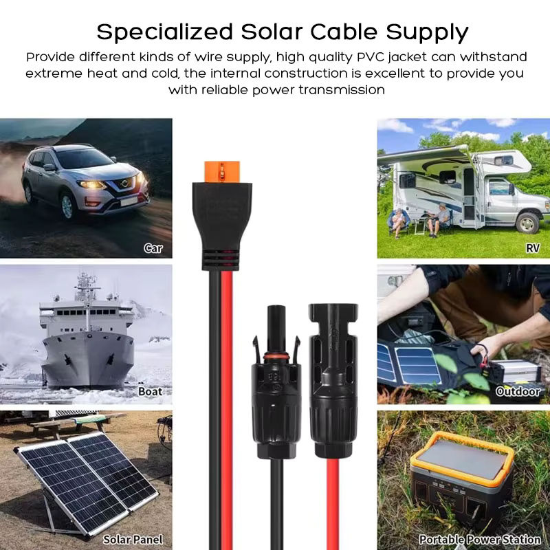 ZAEGIRZ Solarpanel-Stecker zu XT60i-Kabel in Schwarz, Länge: 2 m, Breite: 1,5 m, kompatibel mit Ecoflow RIVER 2, RIVER 2 Max, RIVER 2 Pro, DELTA 2, DELTA Max und DELTA Pro - Bild 5