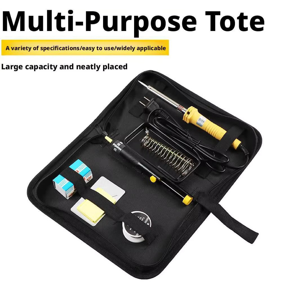 Kleine Werkzeugtasche aus schwarzem 600D Oxford Polyester zur Aufbewahrung von Zangen und Hardware-Zubehör - Bild 2