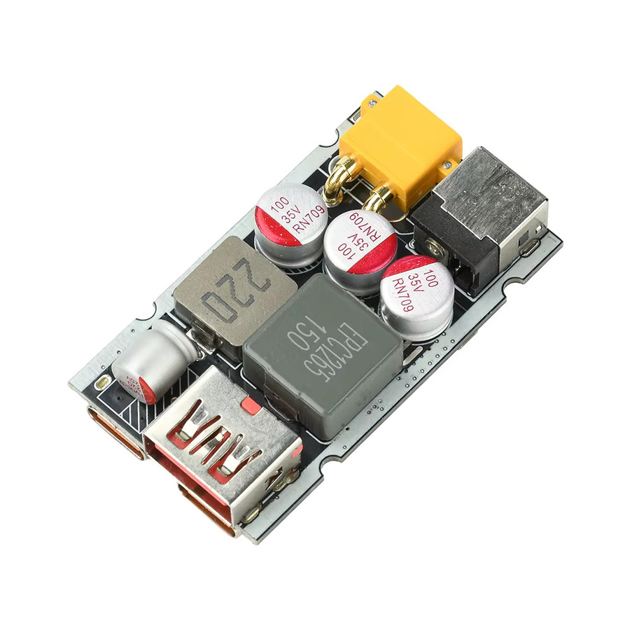 DIY NOW Hochleistungs-Schnelllademodul mit 140 W + 65 W PD und QC Vollprotokoll, DC 9–35 V Abwärtsladegerät mit mehreren Anschlüssen - Bild 2