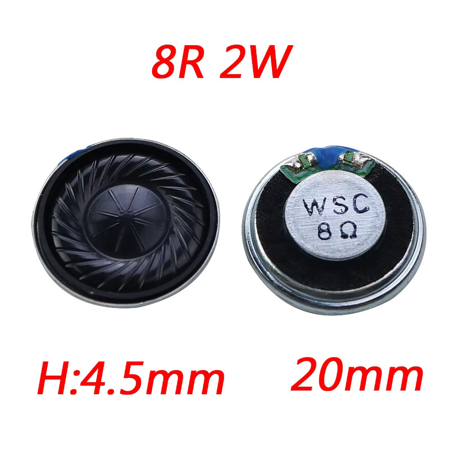 2 Stück JCD Mini-Lautsprecher, 8 Ohm, 2 Watt, Farbe: Schwarz - Bild 2