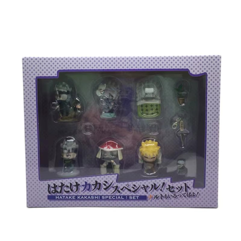 Bandai Naruto Anime Hatake Kakashi Uzumaki Uchiha Sasuke, Action Figur, 6-teiliges Set - Bild 3
