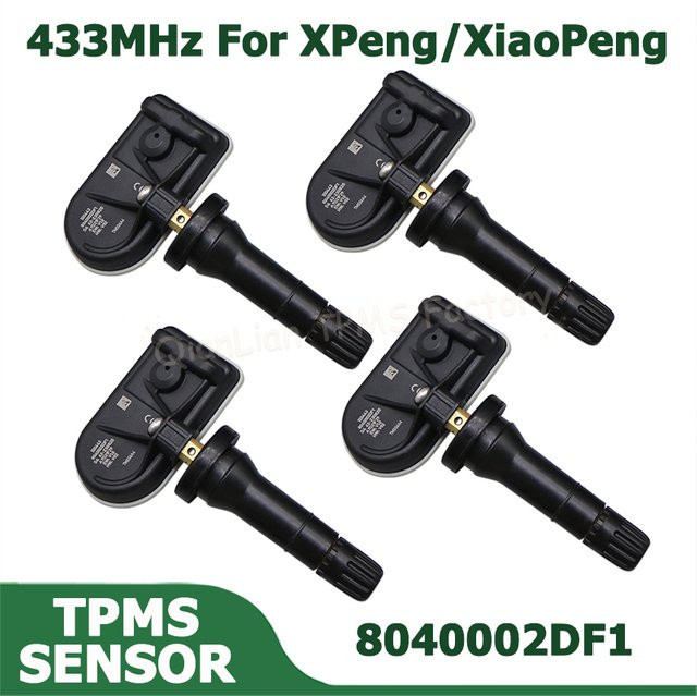 4 Stück GANGLE TPMS Reifendrucksensor 433MHz Ersatz für Xpeng P7 P5 G3 X9 P7+ G9 G7 G6 in Schwarz - Bild 1