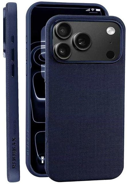 TechWoven MagSafe Hülle für iPhone 17 Pro Max 16 15 14 13 12 Plus Air mit magnetischer Gewebestruktur in Blau - Bild 1