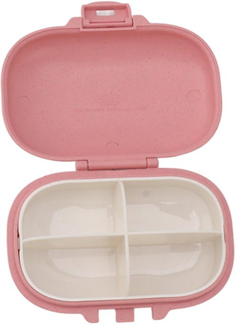 Medizin Organizer OutsideWorld Tragbare Medikamentenbox mit Unterteilung und Schnappverschluss in Rosa - Bild 1