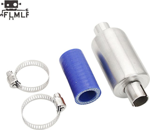 FLMLF Rc Auto Edelstahl Auspuffrohr Schalldämpfer, Zubehör, Metall - Bild 1