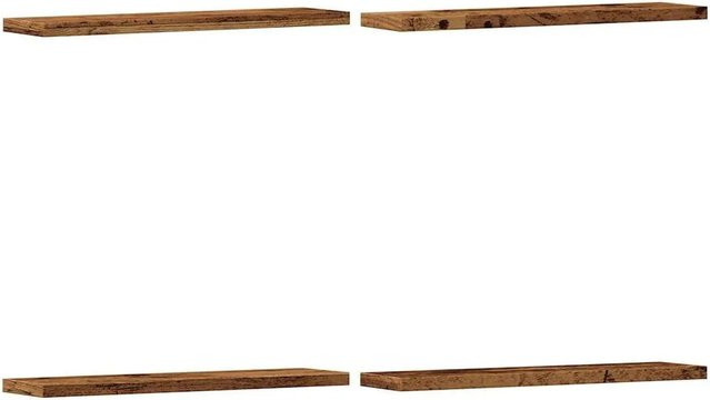 4er-Set vidaXL Wandregale in Altholz-Optik aus Holzwerkstoff, Braun, B: 40 cm, T: 20 cm, H: 1,5 cm - Bild 1