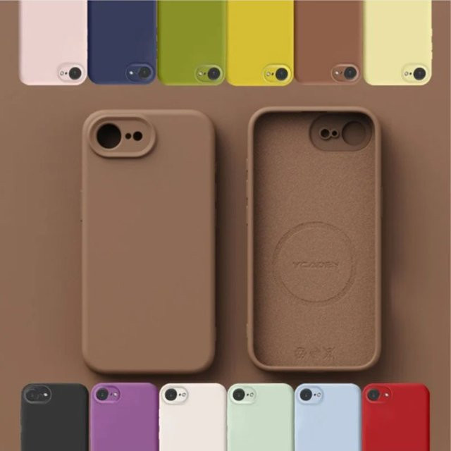 MagSafe Hülle für iPhone 17E von skiicapa aus Flüssigsilikon, Magnetisch, Stoßfest, Matt, Farbe: Schwarz - Bild 1