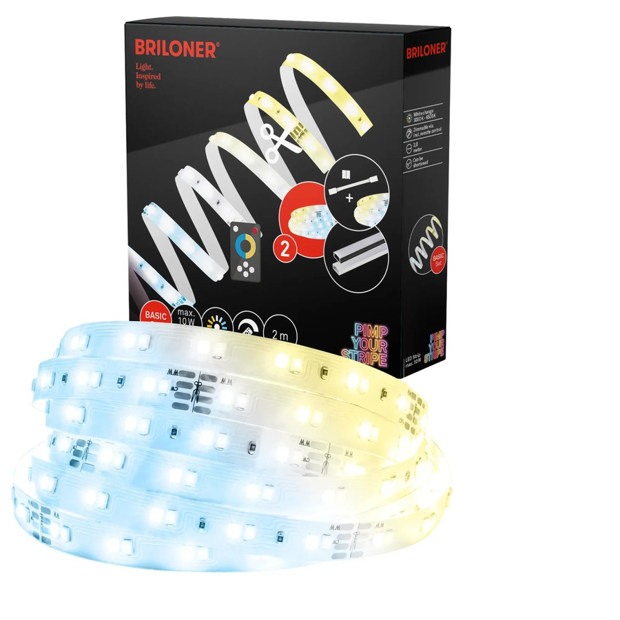 Briloner Pimp your Stripe LED-Band Starter-Set CCT mit Fernbedienung, Weiß, Länge: 2 m - Bild 2