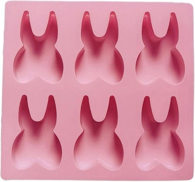 Eterna Home Silikonform für 3D Backenzähne mit 6 Hohlräumen in Hellrosa zum Backen und Dekorieren von Schokolade, Gummibärchen und Gelee - Bild 1