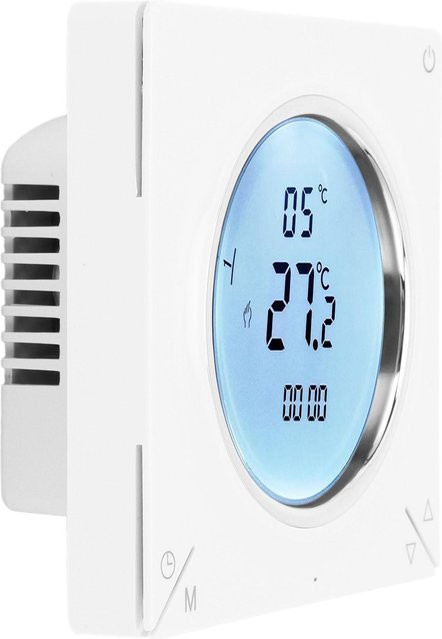 KONNWEI Programmierbarer Fußbodenheizungs-Temperaturregler mit Display in Weiß - Bild 1