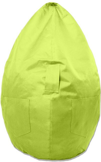 Outdoorfähiger Sitzsack Kimi von Kinzler in Grün mit Tragegriff und wasserabweisender Oberfläche, B/H: 55 x 110 cm - Bild 1